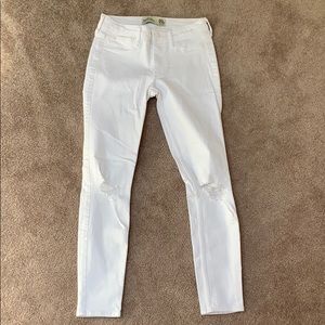 A&F white jeans